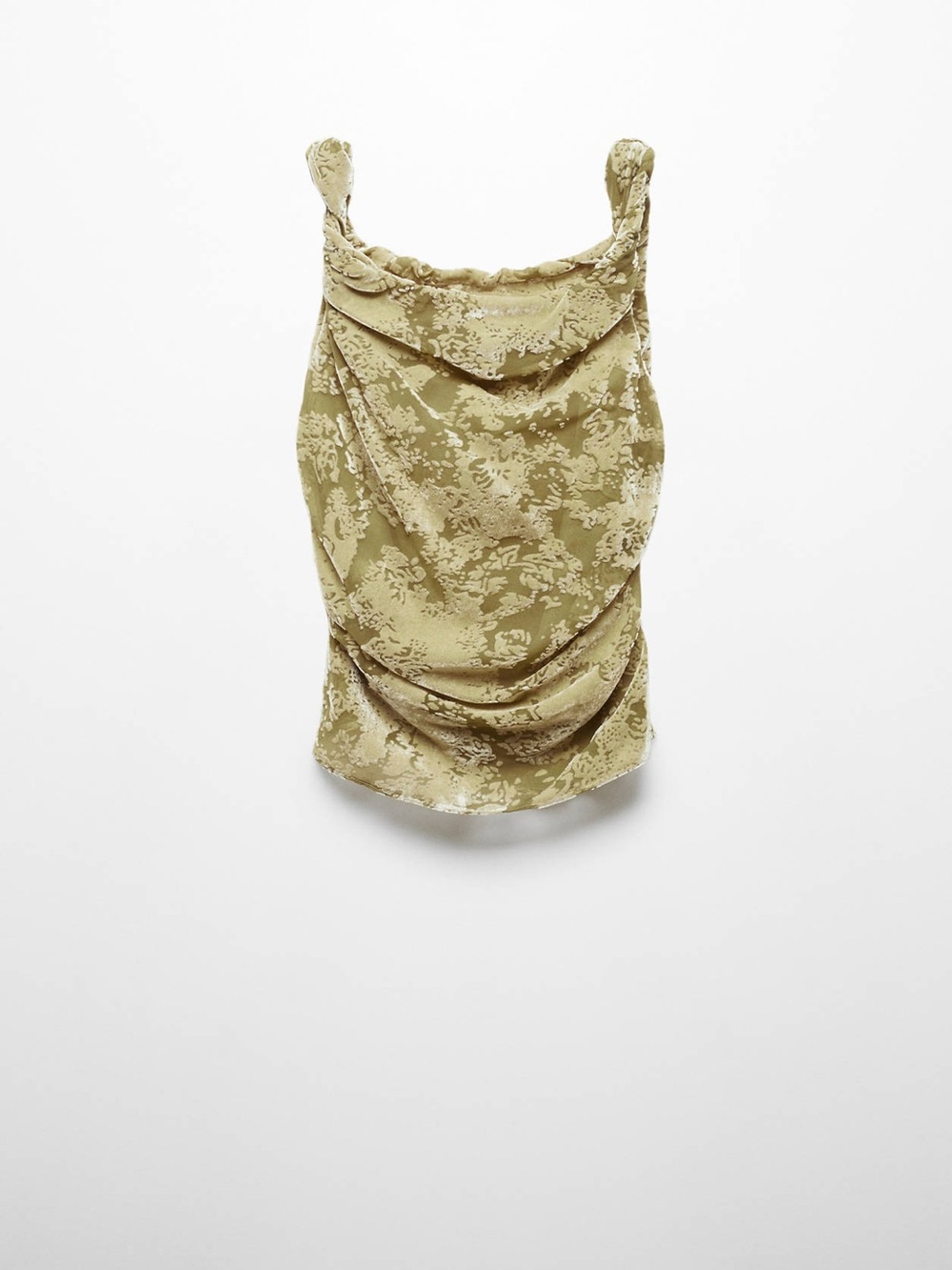 Mango DRAPED TOP WITH VELVET DETAIL - Picture 13 of 14
